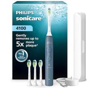 Philips Sonicare 4000 Series Electric Toothbrush - Sonic Toothbrush with Pressure Sensor, 4 Brushing Settings, EasyStart, SmarTimer, 21-Day Runtime, Travel Case, Marine Blue, HX4046/48, [New]