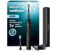 Philips Sonicare 4100 Series Electric Toothbrush - Sonic Toothbrush with Pressure Sensor, 4 Brushing Settings, EasyStart, SmarTimer, 21-Day Runtime, Travel Case, Black, HX4044/52, [New]