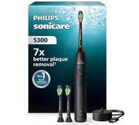 Philips Sonicare 5300 Electric Toothbrush, Sonic Toothbrush with 2 Intensity Levels, Pressure Alert, EasyStart, SmarTimer and BrushPacer, Black, Model HX7101/04