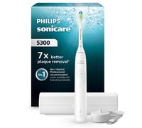 Philips Sonicare 5300 Electric Toothbrush with Travel Case, 1 Mode, 2 Intensities, Up to 7x More Plaque Removal, Superior Stain Removal, Whiter Teeth, Pressure Sensor, White, HX7108/02