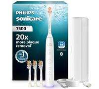 Philips Sonicare 7500 Series Sonic Electric Toothbrush - Next-Generation Sonicare Technology, Pressure Sensor, 12 Brushing Settings, SmarTimer, 21-Day Runtime, Charging Travel Case, White