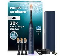 Philips Sonicare 7500 Series Sonic Electric Toothbrush - Next-Generation Sonicare Technology, Pressure Sensor, 12 Brushing Settings, SmarTimer, 21-Day Runtime, Charging Travel Case, Navy Blue