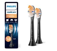 Philips Sonicare A3 Premium All-in-One, Genuine Replacement Toothbrush Heads, Black, 2 Pack, HX9092/88