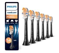 Philips Sonicare A3 Premium All-in-One, Genuine Replacement Toothbrush Heads, Black, 6 Pack, HX9096/88