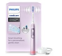 Philips Sonicare AdvancedClean Limited Edition Electric Toothbrush - Smart Screen, Pressure Sensor, Brush Head Replacement, 5 Brushing Modes and SmarTimer, Pink, Model HX3792/12