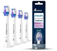 Philips Sonicare Brush Heads, S2 Sensitive Brush Head with ultra-soft bristles for sensitive teeth and gums, White, 4-pack, (Model HX6054/10)