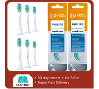 Philips Sonicare C1 Pro Results Toothbrush Head - Total 6 Heads - White - New