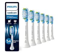 Philips Sonicare C3 Premium Plaque Defence, Genuine Replacement Toothbrush Heads, White, 6 Pack, HX9046/87