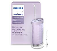 Philips Sonicare Compact Flosser 1000, Portable Water Flosser with 3 Flossing Modes, IPX7 Waterproof Oral Irrigator, Travel Friendly, Purple, Model HX3333/23