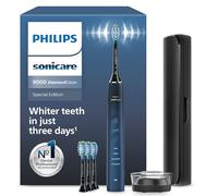 Philips Sonicare DiamondClean 9000 Series Power Electric Toothbrush Special Edition - Sonic Brush, Dark Blue, 4X C3 Premium Plaque Control Brush