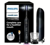 Philips Sonicare DiamondClean Smart 9400 Electric Toothbrush, Sonic Toothbrush with App, Pressure Sensor, Brush Head Detection, 4 Brushing Modes and 3 Intensity Levels, Black, Model HX9917/89