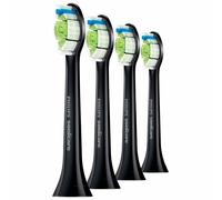 PHILIPS SONICARE DIAMONDCLEAN TOOTHBRUSH HEADS (4 pack) HX6064 BLACK NEW SEALED