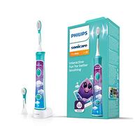 Philips Sonicare For Kids Electric Toothbrush HX6322 / 04, With Sound Technology, For Children, Gentle Cleaning, Turquoise