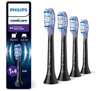Philips Sonicare G3 Premium Gum Care, Genuine Replacement Toothbrush Heads, Black, 4 Pack, HX9054/88