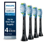 Philips Sonicare Genuine C3 Premium Plaque Control Replacement Toothbrush Heads 4 Brush Heads Black HX9044/95