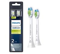 Philips Sonicare Genuine W DiamondClean Replacement Toothbrush Heads, 2 Brush Heads, White, HX6062/65