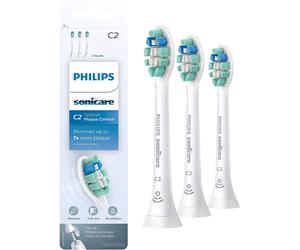 Philips Sonicare HX9023/65 Genuine C2 Optimal Plaque Control Toothbrush Head, 3 Pack, White