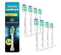 Philips Sonicare InterCare - Genuine Replacement Electric Toothbrush Heads, White, 8 Pack, HX9008/87