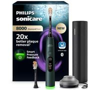 Philips Sonicare Next-Generation DiamondClean 8000 Sonic Electric Toothbrush - with Smart Pressure Feedback, and 15 Settings, Dark Green, HX8312/14