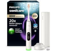 Philips Sonicare Next-Generation DiamondClean 8000 Sonic Electric Toothbrush - with Smart Pressure Feedback and 15 Settings, Powder White, HX8311/11