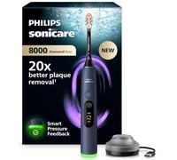 Philips Sonicare Next-Generation DiamondClean 8000 Sonic Electric Toothbrush - with Smart Pressure Feedback and 15 Settings, Dark Blue, HX8311/13