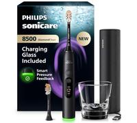 Philips Sonicare Next-Generation DiamondClean 8500 Sonic Electric Toothbrush - with Smart Pressure Feedback, and 18 Settings, Black, HX8514/12