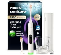 Philips Sonicare Next-Generation DiamondClean 8500 Sonic Electric Toothbrush - with Smart Pressure Feedback, and 18 Settings, Powder White, HX8514/11