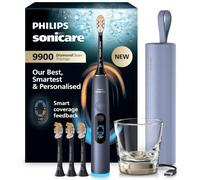 Philips Sonicare Next-Generation DiamondClean 9900 Prestige Sonic Electric Toothbrush - with SenseIQ, Smart Coverage Feedback, Smart Pressure Feedback and 24 Settings, Storm Blue, HX9815/98