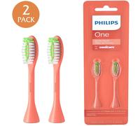 Philips One Electric Toothbrush Brush Head - Pack of 2 (Model BH1022/01), Orange