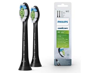 Philips Sonicare Original W2 Optimal White Standard Sonic Toothbrush Heads- 2 Pack in Black (Model HX6062/13)
