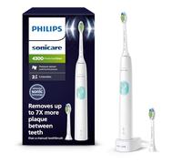 Philips Sonicare ProtectiveClean 4300 Electric Toothbrush, Sonic Toothbrush with Two Intensity Levels, Pressure Sensor and Timer, White, Model HX6807/51