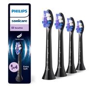 Philips Sonicare S2 Sensitive, Genuine Replacement Toothbrush Heads, Black, 4...