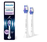 Philips Sonicare S2 Sensitive, Genuine Replacement Toothbrush Heads, White, 2 Pack, HX6052/87