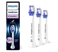 Philips Sonicare Sensitive Toothbrush Heads 2 + 1 Free (3 Brushheads) White HX6053/87