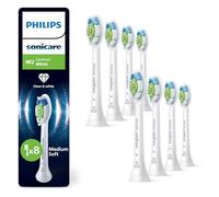 Philips Sonicare W2 Optimal White, Genuine Replacement Toothbrush Heads, White, 8 Pack, HX6068/87