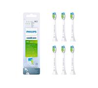 Philips Sonicare Original W2 Optimal White Standard Sonic Toothbrush Heads - 6 Pack in Black (Model HX6066/10)
