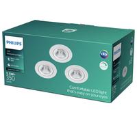 Philips Led 3-Pack Sparkle White Recessed Spotlights 5W, 27K