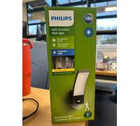 Philips Splay LED Outdoor Wall Light Anthracite with Sensor