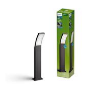 Philips Splay Outdoor Pedestal Light, 800 lm, 2700 K, PowerShield, IP44 Weather-Resistant, Durable, Aluminum, Long Lifetime, Built-in LED, Anthracite Gray