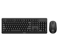Philips SPT6307BL/16 - Wireless Keyboard Mouse Combo for Windows, Linux, Mac, USB Receiver 2.4 GHz, PC, Laptop, Spanish QWERTY, 110 Keyboard, 1600dpi Mouse, Ambidextrous Grip, Black