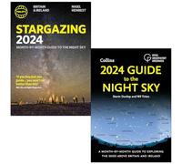 Philip's Stargazing 2024 By Nigel Henbest & 2024 Guide to the Night Sky By Storm Dunlop, Wil Tirion, Royal Observatory Greenwich 2 Books Collection Set