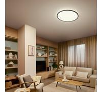 Philips Superslim LED ceiling light, black, CCT, dimmable