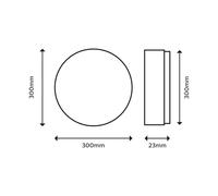 Philips SuperSlim LED IP44 2,700K Ø 29.5cm white
