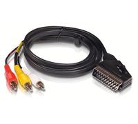 Philips SWV 2255 W/10 Scart Audio/Video Cable (3x RCA) 1.5m Black