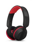 Philips TAA6219BK Solar Powered Self Charging On Ear Bluetooth Headphones - 80 Hour Battery Reserve Ideal for Working Out, Running and Other Sports - Black and Red