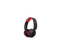 Philips TAA6219BK Solar Powered Self Charging On Ear Bluetooth Headphones - 80 Hour Battery Reserve Ideal for Working Out, Running and Other Sports - Black and Red