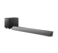 Philips TAB5308/10 Soundbar 2.1 with Wireless Subwoofer | 140W | 4.5" Woofer | 4 EQ Modes | HDMI ARC | Audio In | Optical In | Compact Design | Remote | Metal Grille | Wall Brackets | Dark Grey