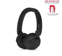 Philips TAH4000BK On-Ear Wireless Headphones, 70h Play Time, Dynamic Bass, 32 mm Drivers, Bluetooth 6.0 Multipoint, Fast Pair, Replaceable Cushions & Battery, Lightweight Foldable Design - Black