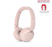 Philips TAH4000 On-Ear Wireless Bluetooth 6.0 Headphones - Free Gift RRP £5! - Pink