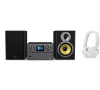 Philips TAM8905 Micro Bluetooth DAB+/FM Internet Radio Hi-fi Music System - Free TAH4209 White Headphones Gift